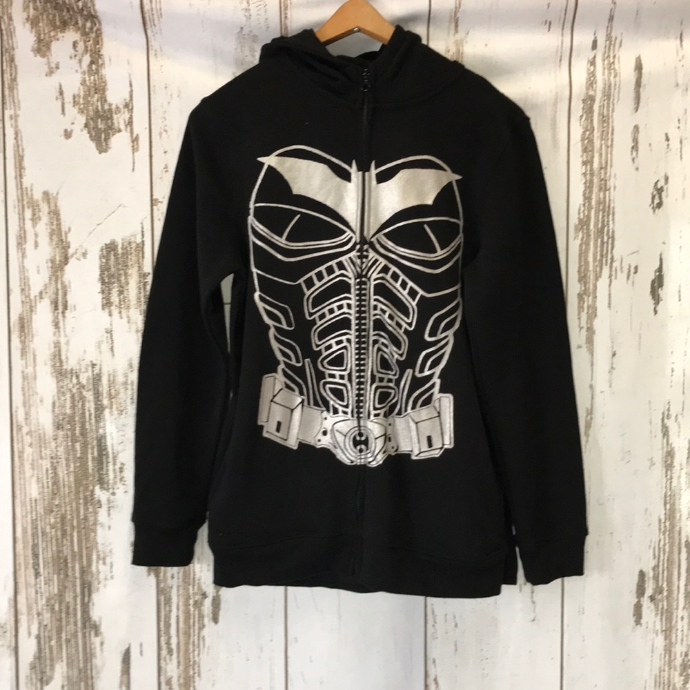Batman Black with Silver Design Boy's Hoodie